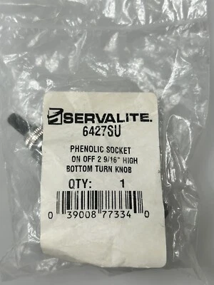 Servalite Bottom Turn Knob On/Off Socket 2-9/16" High Single Pole 6427SU Bag 55 - Image 1 of 2