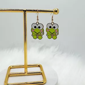 Keroppi Enamel Dangle Earrings - Picture 1 of 5