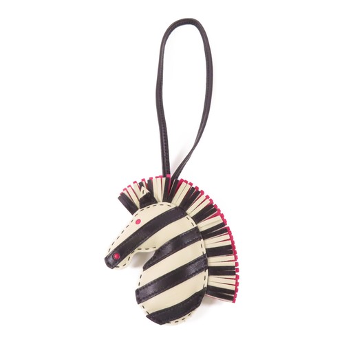HERMÈS HERMES Charm Zebra Pelle Bianco Nero