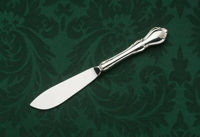 Cuchillo para servir mantequilla Hampton Court de plata esterlina de Reed & Barton Master 7" Foto 1 de 2