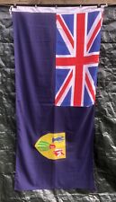 Large Turks & Caicos Ensign Flag 6'x3’ Sewn Cotton London 2012 Olympic Games VGC