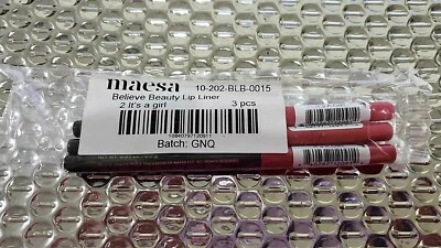 Lot Of 3 ~ MAESA 10-202-BLB-0018 BELIEVE BEAUTY LIP LINER  ~  ITS A GIRL - Image 1 of 3
