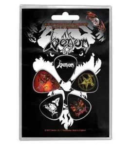 VENOM BLACK METAL 5 PLECTRUM GIFT SET OFFICIALLY LICENSED - Picture 1 of 5