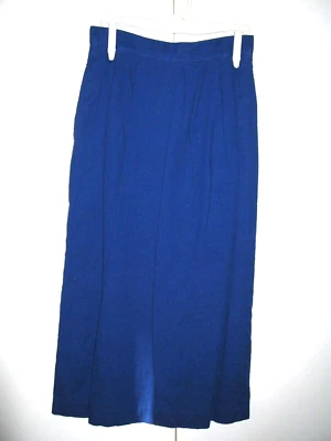 FALDA LONGITUD COMPLETA DISEÑO PS DAMAS-TALLA 6-25"X30" AZUL-BOLSILLOS-FORRADA COMPLETA Foto 1 de 4