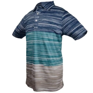 Garb Teen Boys Jace Performance Fashion Space Dyed Stripe Polo Teen 13-14 $49 - Picture 1 of 1