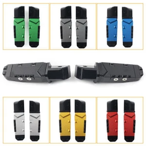 Foot Pegs Rest Footpegs For Kawasaki ZX10R ZX6R ZX9R Z650 Z900 Z1000 Motorcycle - Foto 1 di 9
