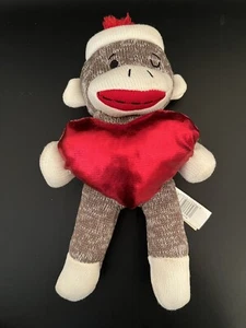 Calcetín Mono Guiño con Corazón Rojo Brillante Mty Peluche Internacional San Valentín - Imagen 1 de 6