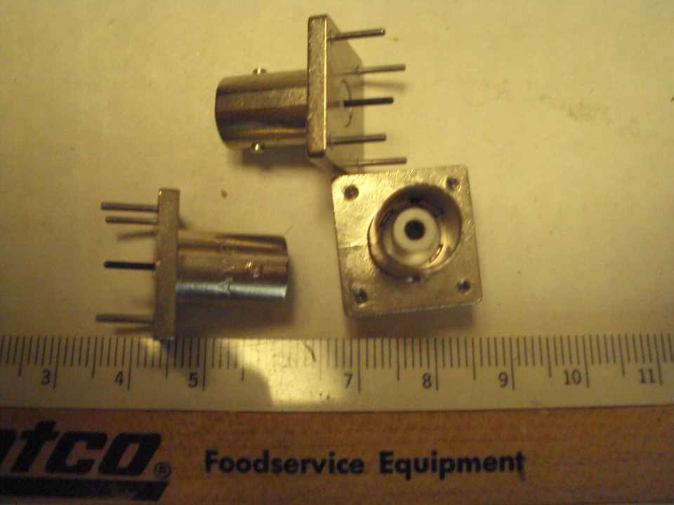 BNC female panel jack threaded flange; Amp 5227699-3; new; lot of 3 - Image 1 of 1