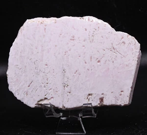 275g Pink Mangano Calcite Slice Natural Druzy Crystal Polished Mineral Slab Peru - Picture 1 of 6