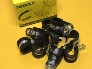 8 mm P clamps x 10 rubber lined hose retaining clip steel Tridon TRLC8P - Picture 1 of 4