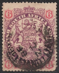 SG46 SN:#31a 1896 6 d British South Africa Company Wappen 1896-1897 - Bild 1 von 2