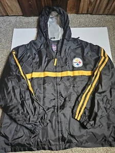 Steelers Jacket XL Vintage Pittsburgh NFL Game-day  Zip Windbreaker L1 - Picture 1 of 15