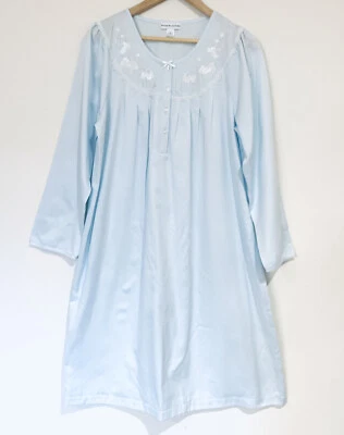 Camisola Miss Elaine comprimento médio cetim flanela tamanho pequeno vintage em excelente estado usado com - Imagem 1 de 4