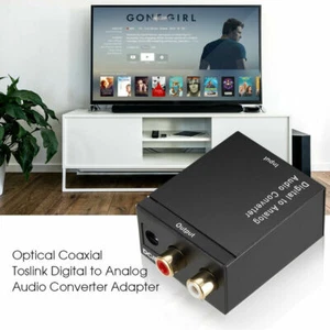 Optical Coaxial Toslink Digital to Analog Audio Converter Adapter RCA L/R - Picture 1 of 11