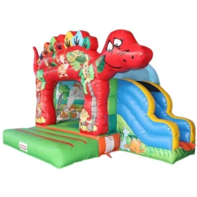 Hüpfburg Dino 3x4m mit Rutsche, aufblasbar, bouncy castle inflatable - Bild 1 von 4