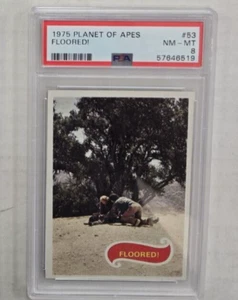 1975 Planet of the Apes Trading card #53 Floored! PSA 8 NrMt Mint - Picture 1 of 2