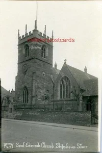 ECHTE FOTOGRAFISCHE POSTKARTE SAINT EDMUNDS CHURCH, SHIPSTON ON STOUR, WARWICKSHIRE - Bild 1 von 1