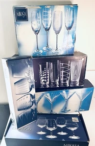 Mikasa Cheers Etched Longdrinkgläser Sammlung_ Neu_ Beschädigte Kartons! - Bild 1 von 19