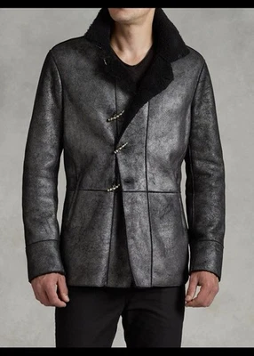 $4598 NWT Brand New John Varvatos Collection Toggle Front Shearling USA 38 EU 48 - Image 1 of 4
