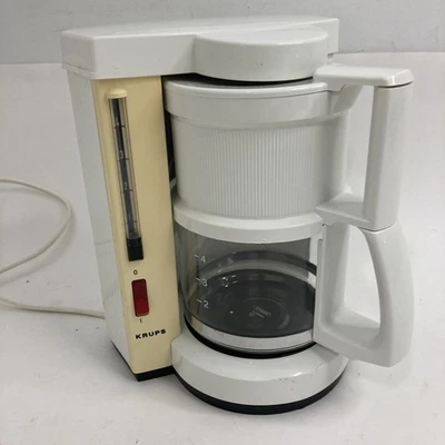 Krups Cafe Prima 4 Cup White Coffee Maker Type 105 TESTED WORKS - Image 1 of 4