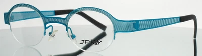JF REY 2522 2222 Turquoise Blue Womens Round Half Rim Eyeglasses 42-24-135 B:35 - Image 1 of 4