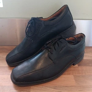Clarks Unstructured Black Leather Formal Shoes Brogues Mens Size UK12 EUR47 - Picture 1 of 15