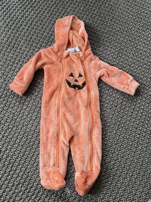Fleece Pumpkin Costume 6m-9m - Image 1 of 2