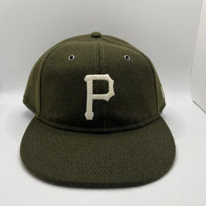 Pittsburgh Pirates New Era 59Fifty Olive Wool Retro Crown Fitted Hat 7 7/8 - Picture 1 of 6