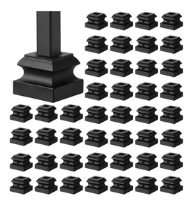 Iron Baluster Shoes Stair Flat Shoe w/Screw for 1/2 Inch Square Scroll Bas 48 Pc - Picture 1 of 5
