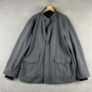 Tarocash Men's Grey Wool Blend Winter Coat Jacket Size 2XL XXL Smart Casual Warm - Picture 1 of 24