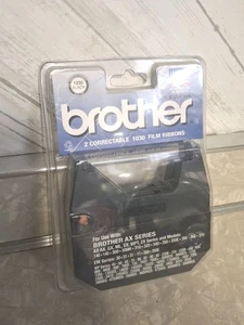 2pc Brother Typewriter AX Series 1230 Black Ink Correctable 1030 Film Ribbons - Picture 1 of 2