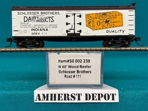 50 002 238 Atlas Schlosser Brothers 40' Reefer legno scala N nuovo 50002238 - Foto 1 di 1