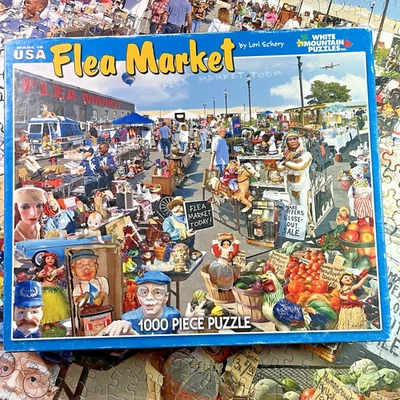 Mercado de pulgas White Mountain 2010 difícil de encontrar 1000 piezas de Lori Schory COMPLETO Foto 1 de 4