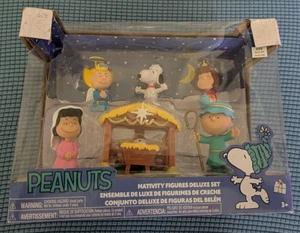 Peanuts Krippe Weihnachtsfestzug Charlie Brown Snoopy Deluxe Spielset Box - Bild 1 von 21