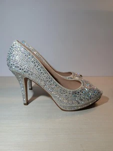 Lauren Lorraine Robie Rhinestone Heels – Women’s Size 8.5 – Open Toe – Gently Us - Picture 1 of 11
