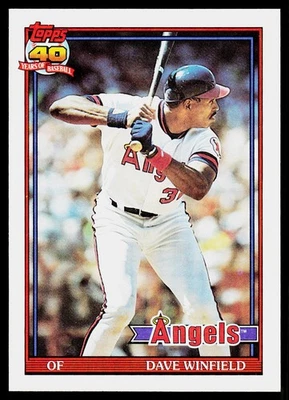 Dave Winfield, 1991 Topps, #630, California Angels, - Image 1 of 2