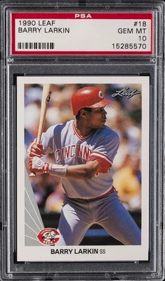 1990 LEAF #18 BARRY LARKIN PSA 10 - Image 1 of 2