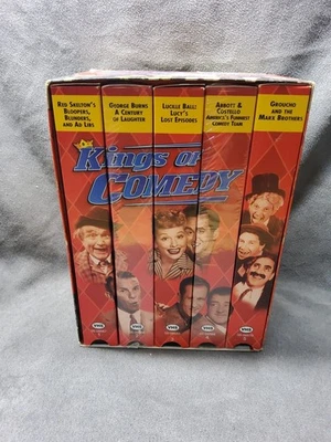 Kings Of Comedy VHS  Collector Series on 5 Tapes George Burns Groucho Marx - Image 1 of 4