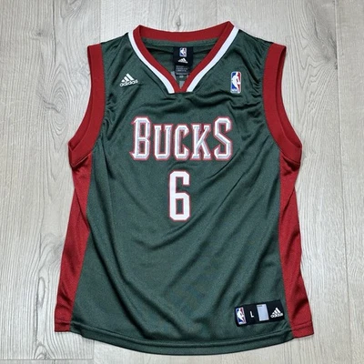 Camiseta Adidas Milwaukee Bucks Jennings #3 NB Jóvenes Niños Grande Verde Baloncesto Foto 1 de 4