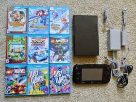 HUGE Nintendo Wii U Console & GamePad bundle WUP-101 (02), 9 Games, 2 DL games,