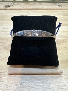 Louis Vuitton Monogram Jonc S00 Bracelet M64840 Palladium Finish Size Large - Picture 1 of 7