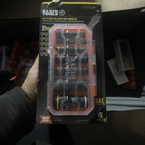 Klein Tools 65618 KNECT Flip-10 Juego de enchufes de impacto de alta resistencia SAE 8 piezas - NUEVO - Imagen 1 de 1