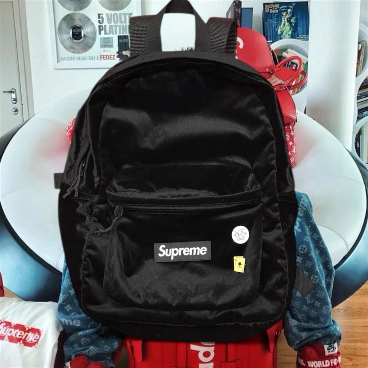 Supreme Fleece Backpack Bags for Men for sale | eBay