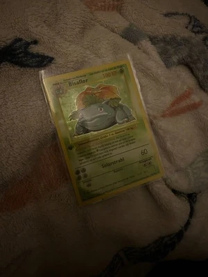 Pokémon Karte Bisaflor 1st Edition Holo – Base Set Deutsch 15/102 - Bild 1 von 3