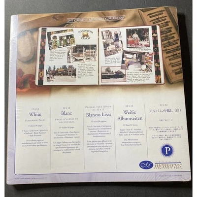 Creative Memories 12x12 Old style White page Refill 15 Sheet Scrapbook Pages NEW