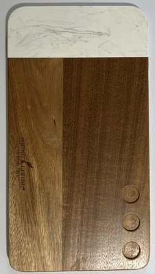 Tábua de corte YOUNG LIVING 13” madeira esculpida mármore charcutaria bandeja de óleo essencial - Imagem 1 de 4