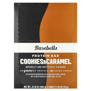 Protein Bar, Cookies & Caramel, 12 Bars, 1.94 oz (55 g) Each - Picture 1 of 3
