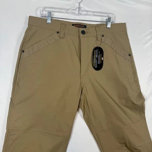 Ridgecut Mens 36x30 Khaki Cordura Fabric Work Pants Ultra Durable Cargo NWT - Picture 1 of 14