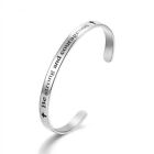 Personalized Stainless Steel Bracelet Custom Date Name Engraved Cuff Gifts Women