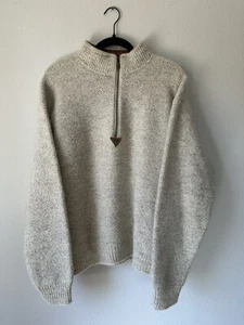 Vintage Earthworks Men’s Quarter Zip Wool Sweater Size XL USA Made - Picture 1 of 4